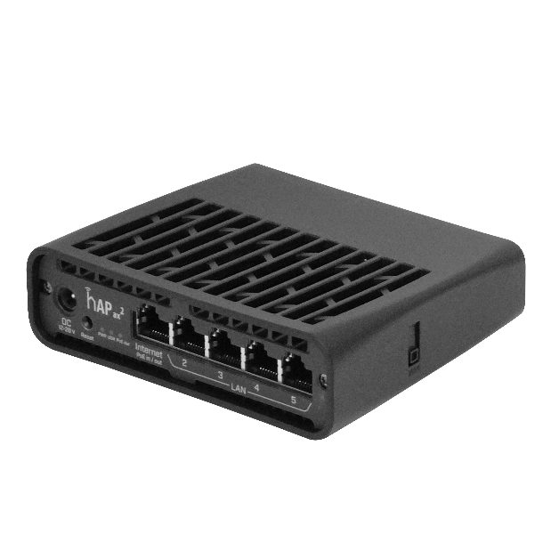 Router Inalámbrico MikroTik hAP ax² - Wi-Fi 6 Dual Band, 5x Puertos Ethernet, PoE In/Out 7