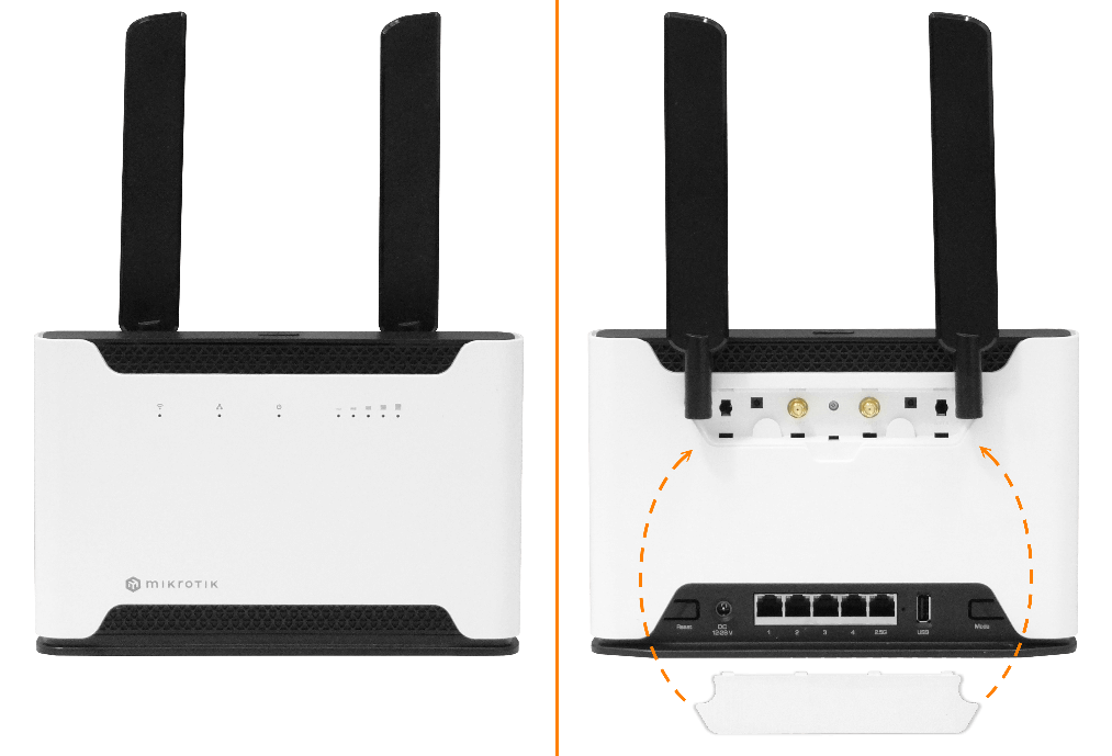 Router WiFi 6 con LTE CAT18 y Puertos 2.5GbE, MikroTik Chateau LTE18 AX, MIMO 2x2 7