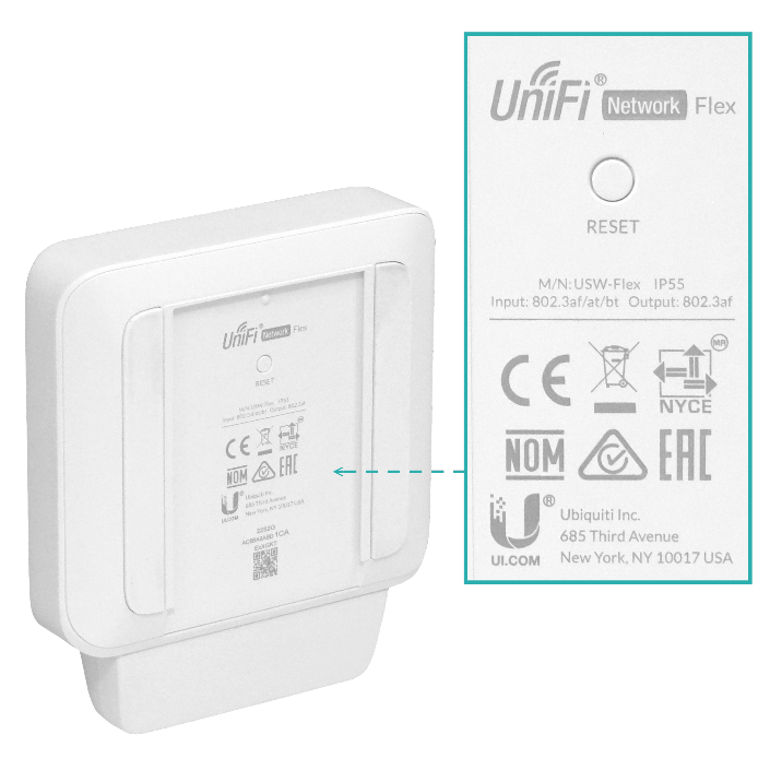 3 x Conmutador Gigabit de 5 Puertos con PoE para Interior/Exterior, Ubiquiti UniFi Switch Flex 3