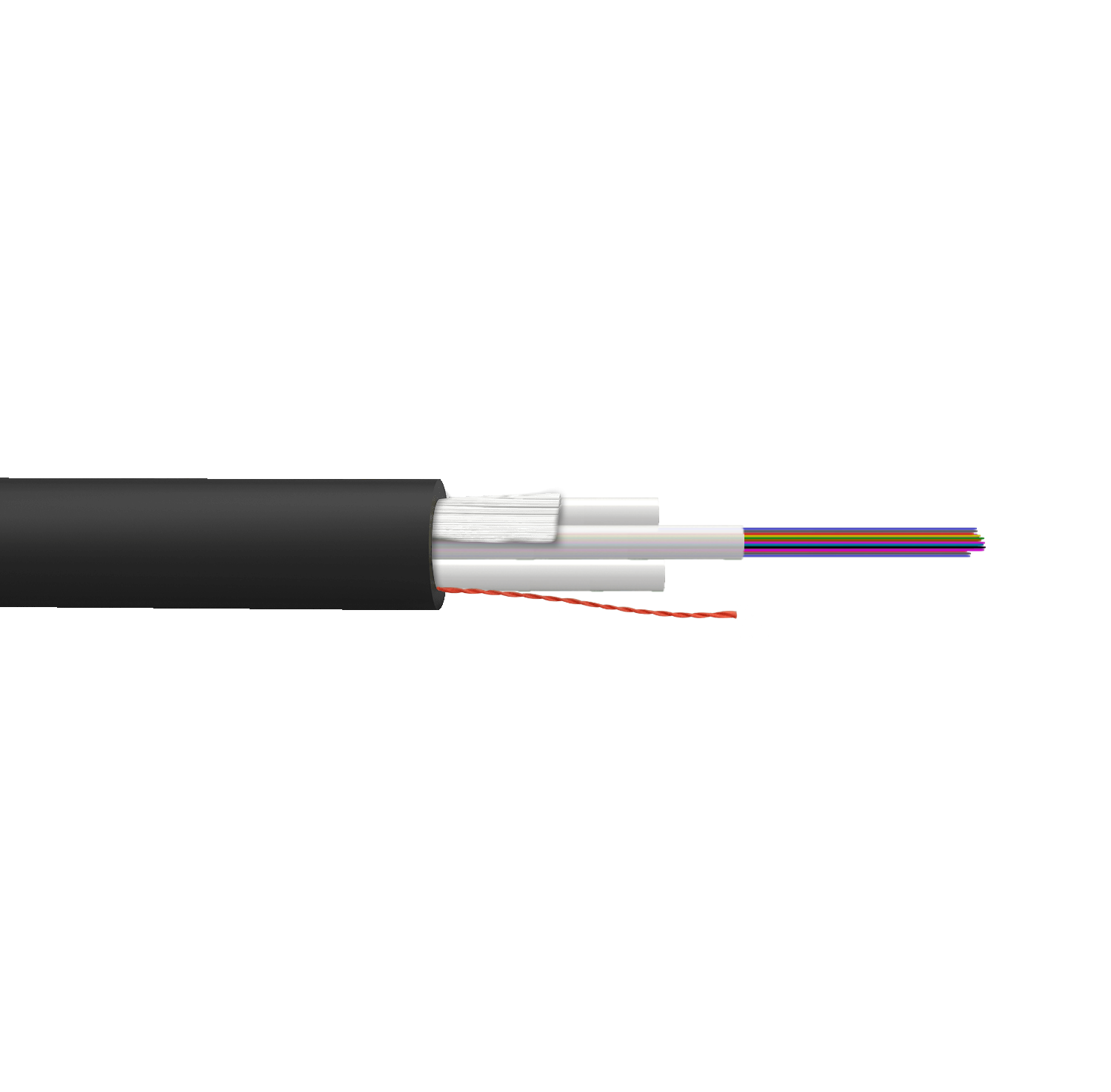 Cable de Fibra Óptica Monomodo 24 Fibras G652D LSZH 8mm 2-FRP-2mm - CFSJ24 1
