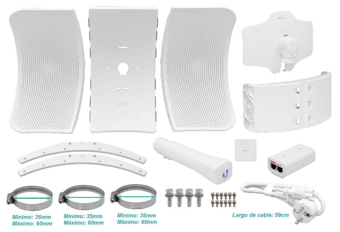 Antena LTU-XR Ubiquiti - 29dBi, 5.15-5.95GHz, 35km, 1-1000 Inc 24V 25dBm 7