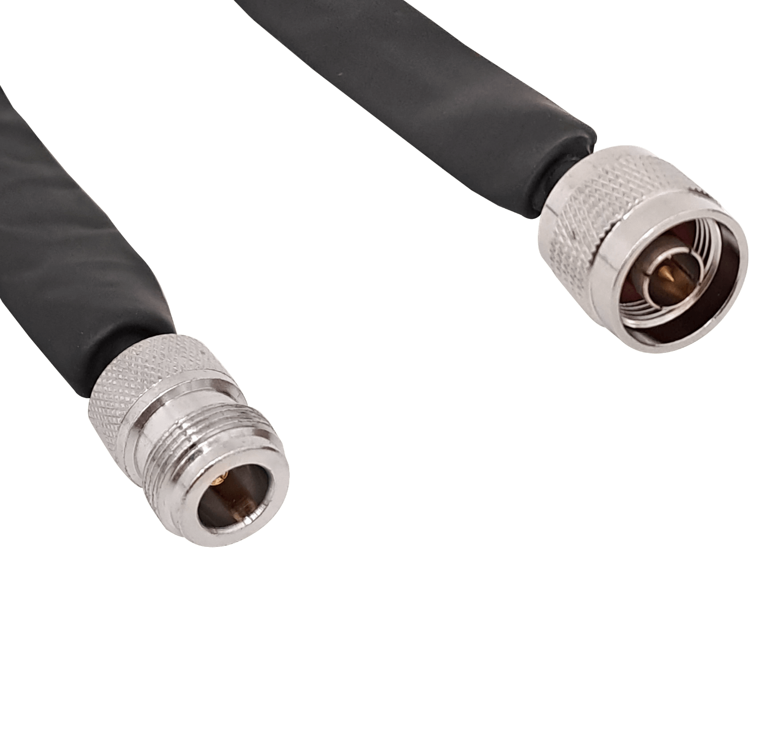 Cable Coaxial Plano 30cm, N-Hembra a N-Macho, Ventana Puerta, 0-6GHz, Negro   2