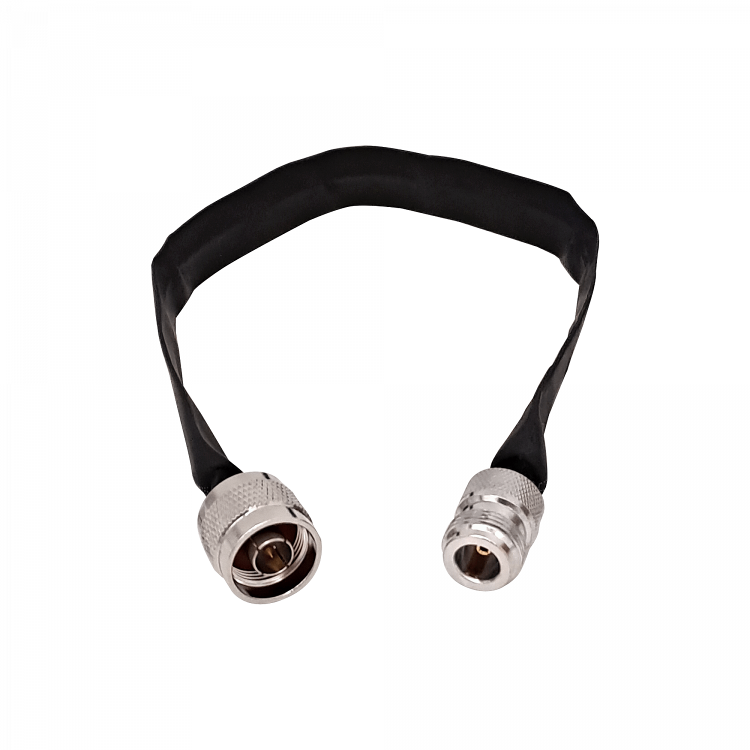 Cable Coaxial Plano 30cm, N-Hembra a N-Macho, Ventana Puerta, 0-6GHz, Negro   4