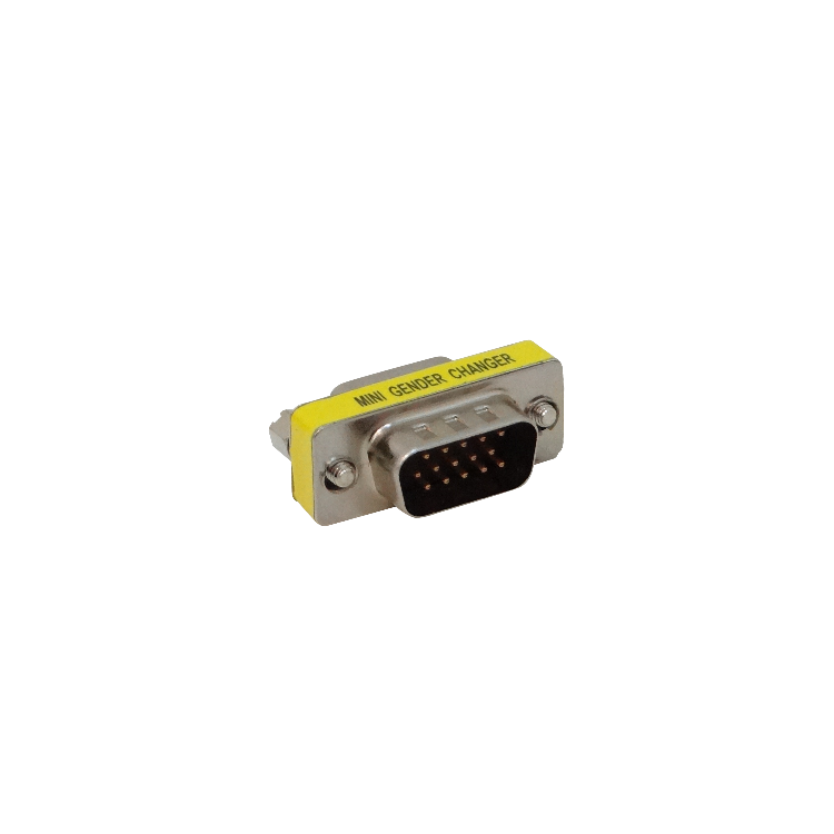 Adaptador VGA Macho a Hembra 2-HD15(DB15-3-Filas) p/FP1MV DE-15/MH/HM Union 3
