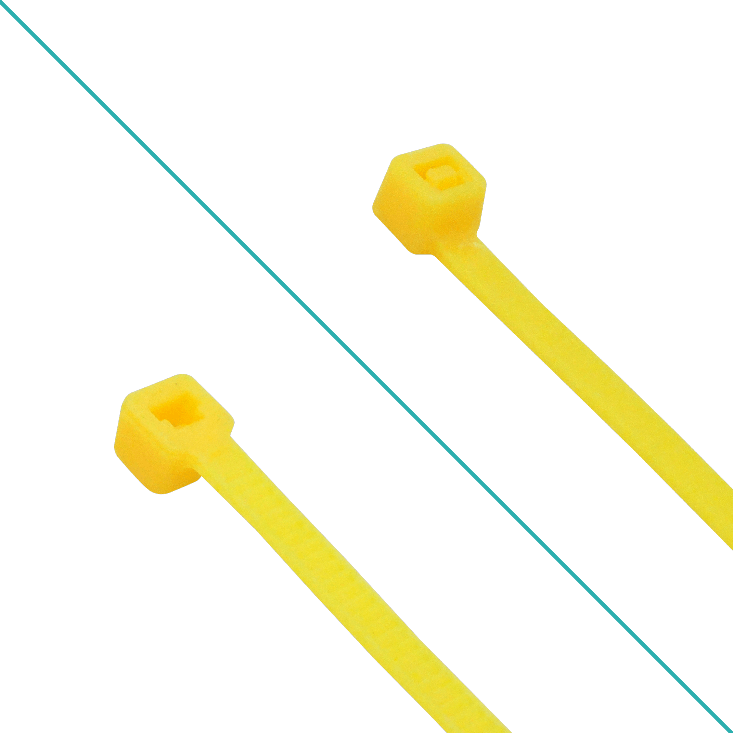 50-un 200x3,5mm Amarillo Amarra Plastica Nylon 3.5x200mm 3