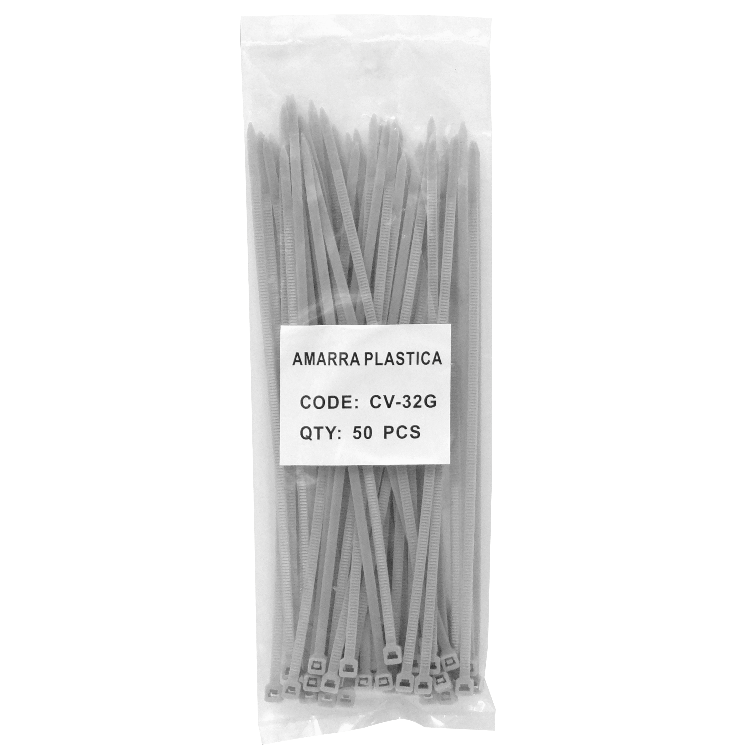 50-un 200x3,5mm Gris Amarra Plastica Nylon 3.5x200mm 2