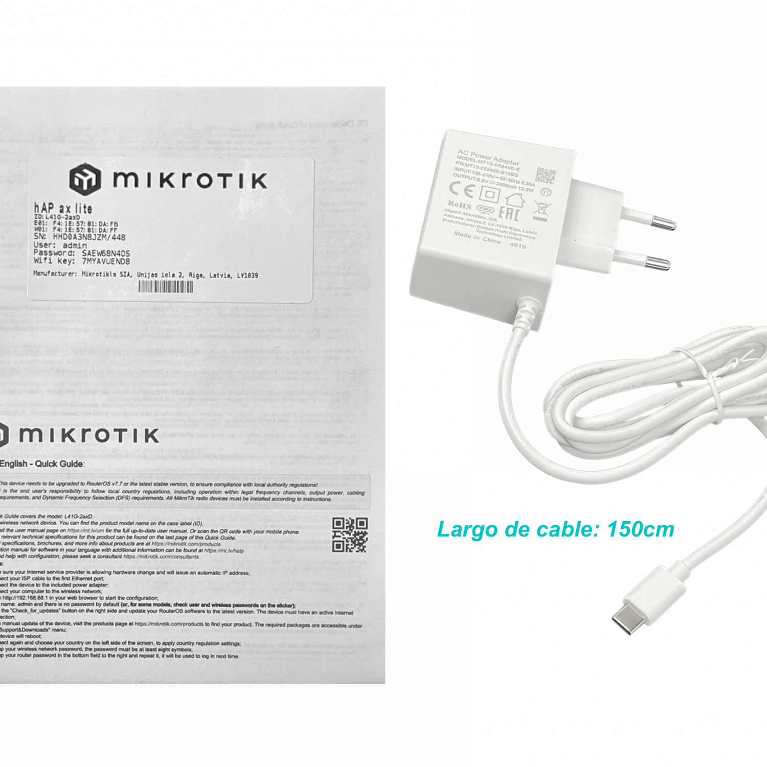 Router Inalámbrico MikroTik hAP ax lite - Wi-Fi 6, 2.4 GHz, 4 Puertos Gigabit Ethernet 6