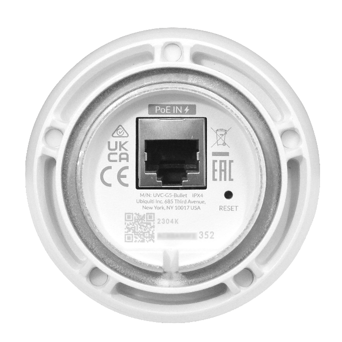 Cámara de Vigilancia Ubiquiti UniFi Protect G5 Bala, 2K HD Int/Ext con Detección de Eventos por IA 6