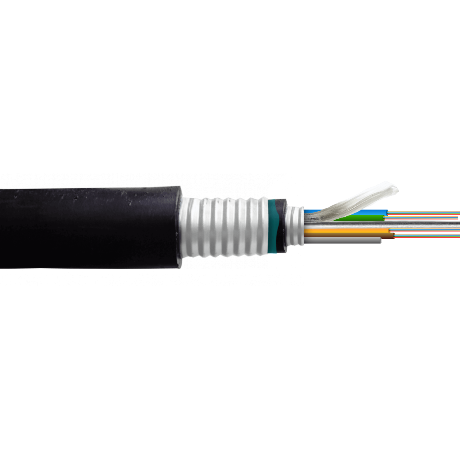 Cable de Fibra Óptica Monomodo 24 Fibras G652D Soterrado con Armadura Doble PE 12,5mm - CFSF24 1