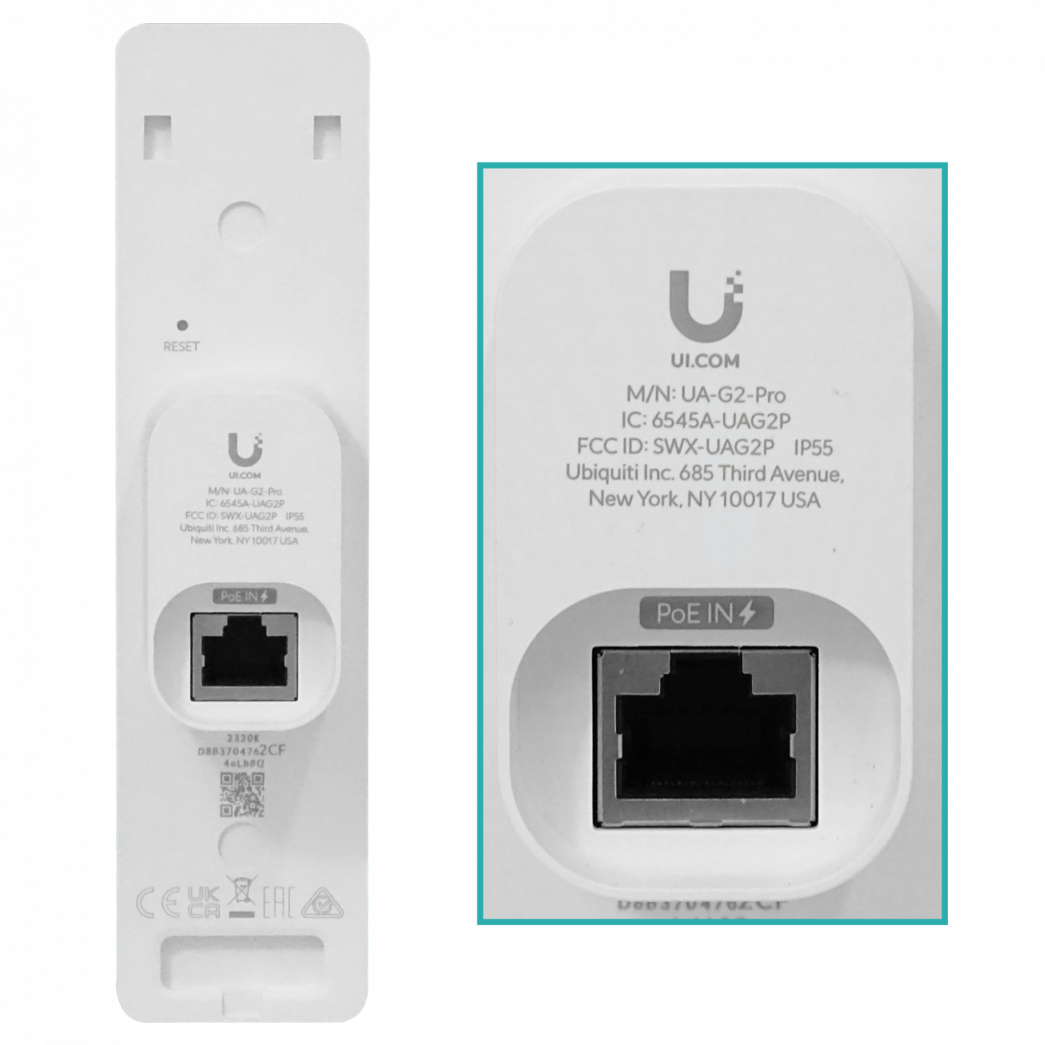 Timbre IP Ubiquiti UA-G2-PRO - Blanco, IP55, Lector NFC, CCTV, UniFi Access 7