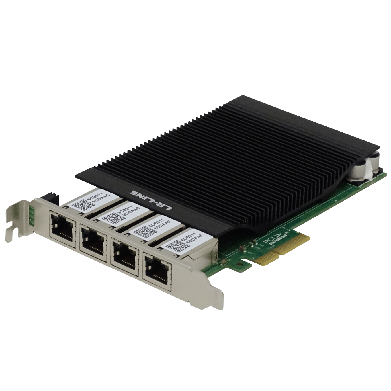 Tarjeta de Red PCIe x4 LR-LINK LRES2004PT-POE - Cuatro Puertos Gigabit con PoE+, Intel I350 1