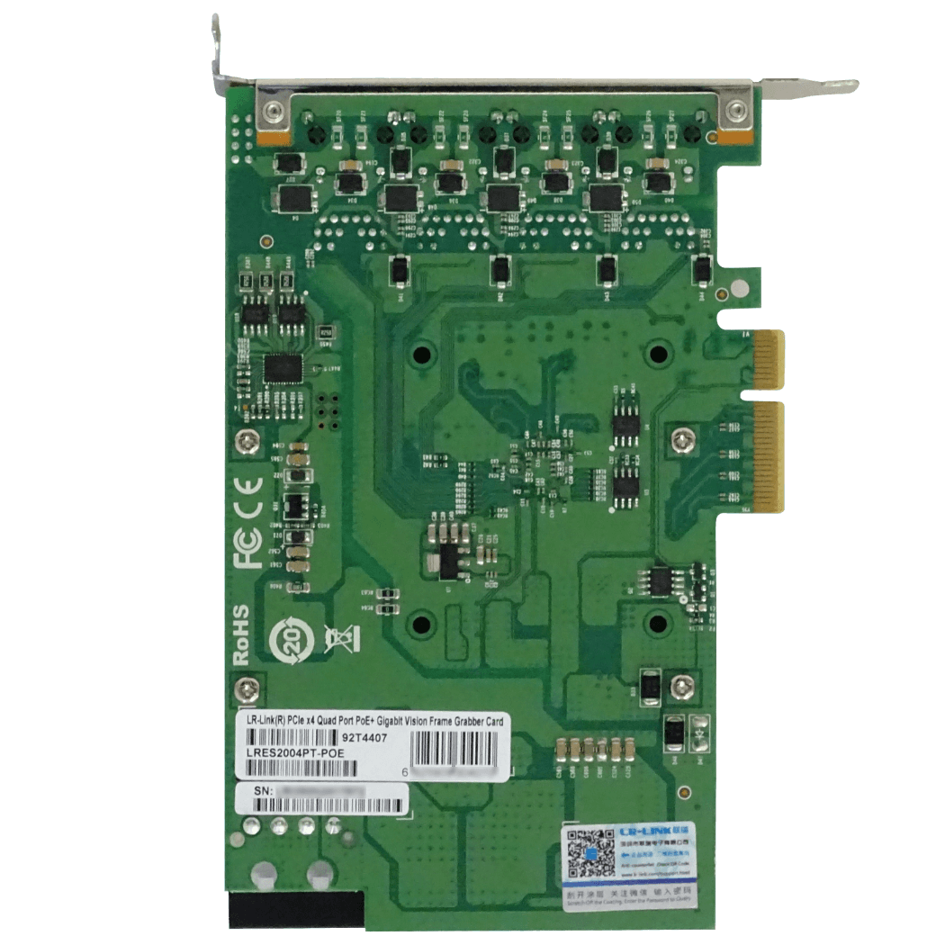 Tarjeta de Red PCIe x4 LR-LINK LRES2004PT-POE - Cuatro Puertos Gigabit con PoE+, Intel I350 2