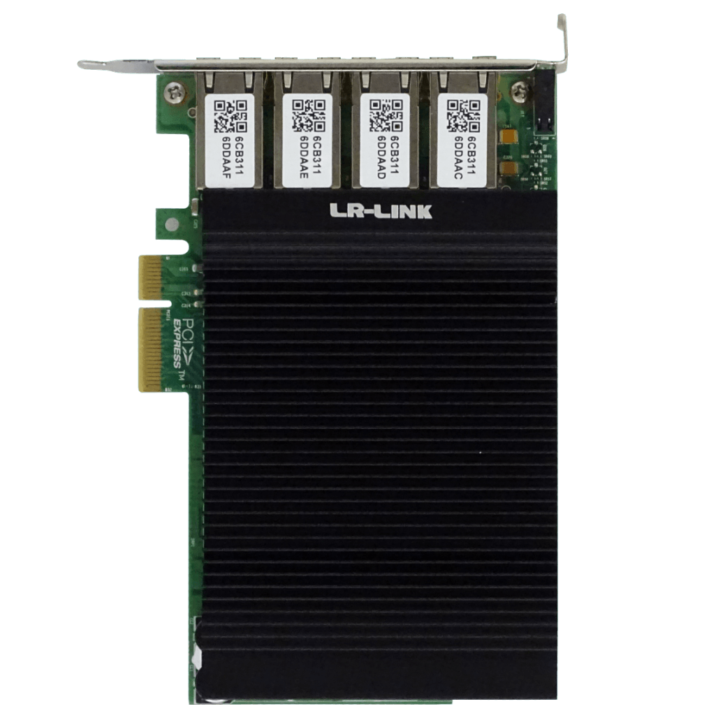 Tarjeta de Red PCIe x4 LR-LINK LRES2004PT-POE - Cuatro Puertos Gigabit con PoE+, Intel I350 3