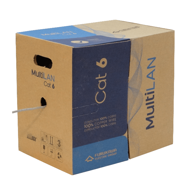 Caja Cable FURUKAWA CAT6 UTP Gris 305m Unifilar Multilan IEC60332-1 3