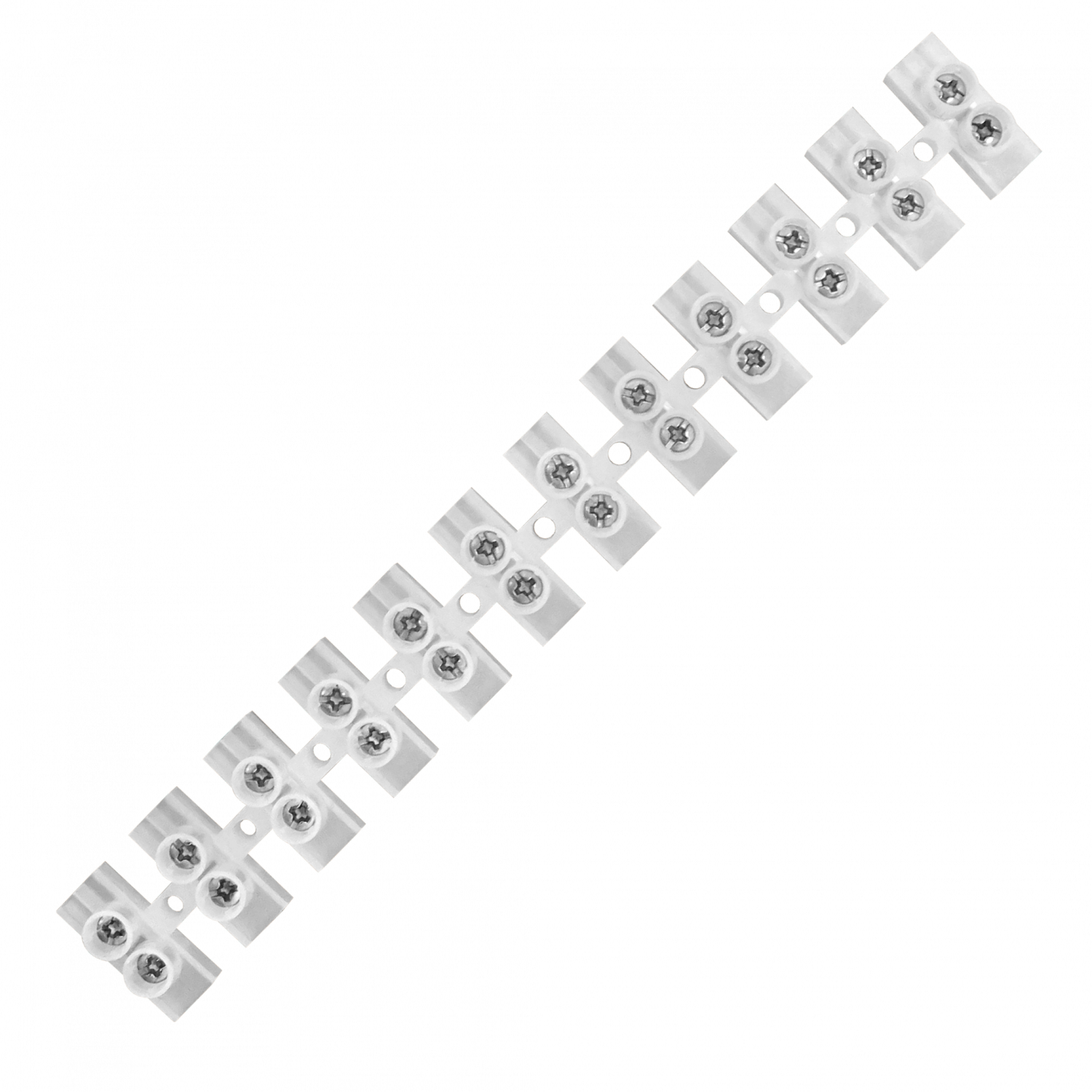 30-Ampere 6mm2 12-Pares Regleta-Tornillos 380V 30A-Max 160x20,5x15mm 1
