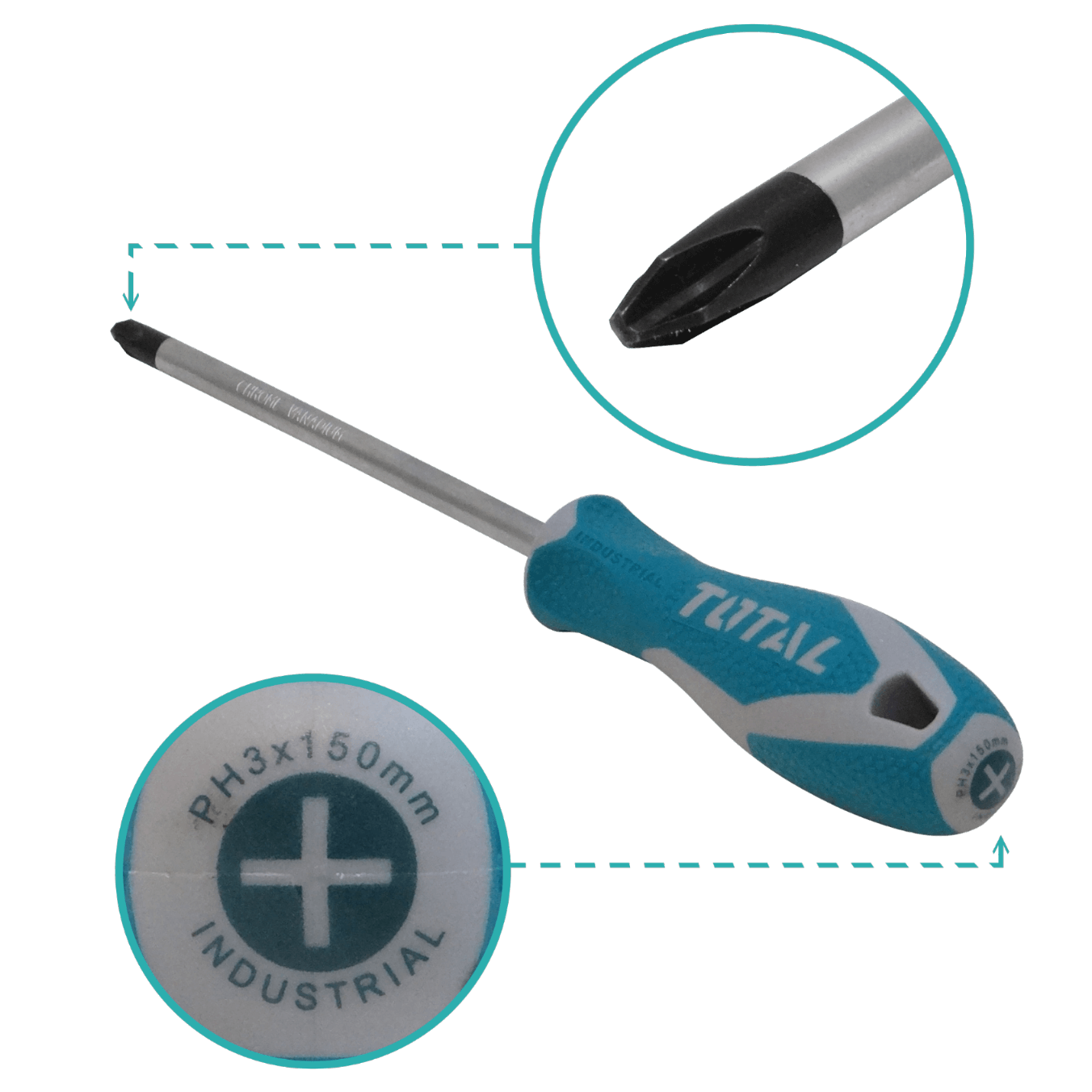 Atornillador Total LLADOR-036 cruz PH3 150mm 8mm 1 unidad 1