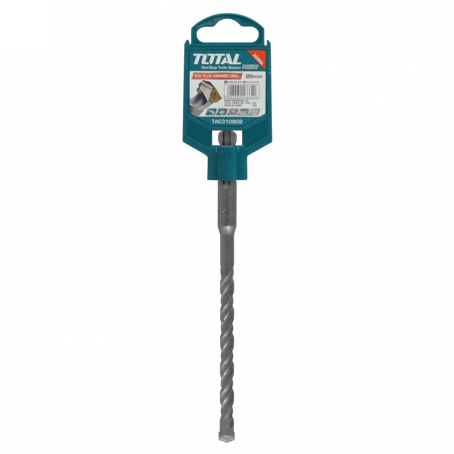 Broca SDS Total BROCA-816 8mm x 160mm rotomartillo concreto 1