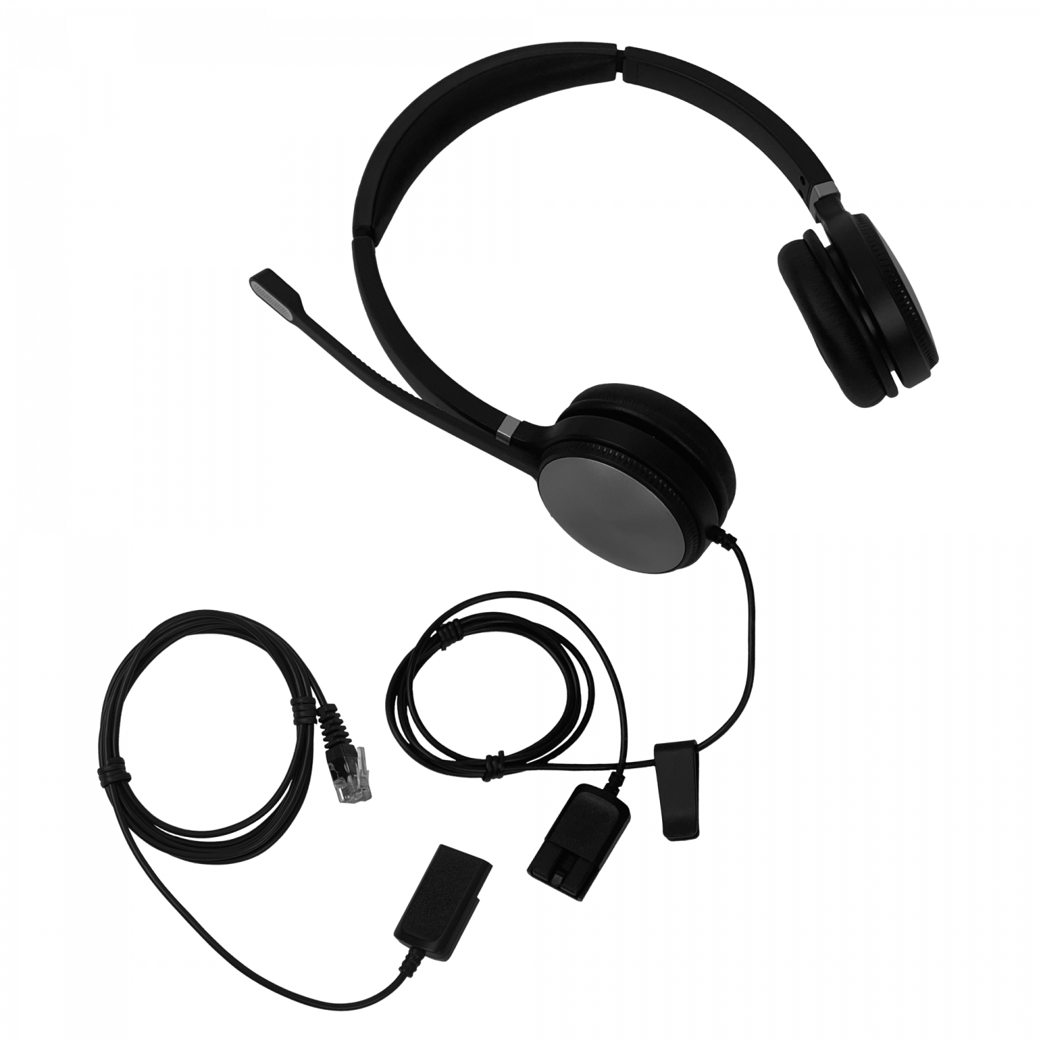 Auriculares Binaurales Yealink YHS36 con Cancelación de Ruido - Cable 2m, Conector RJ9 Teléfonos IP 1