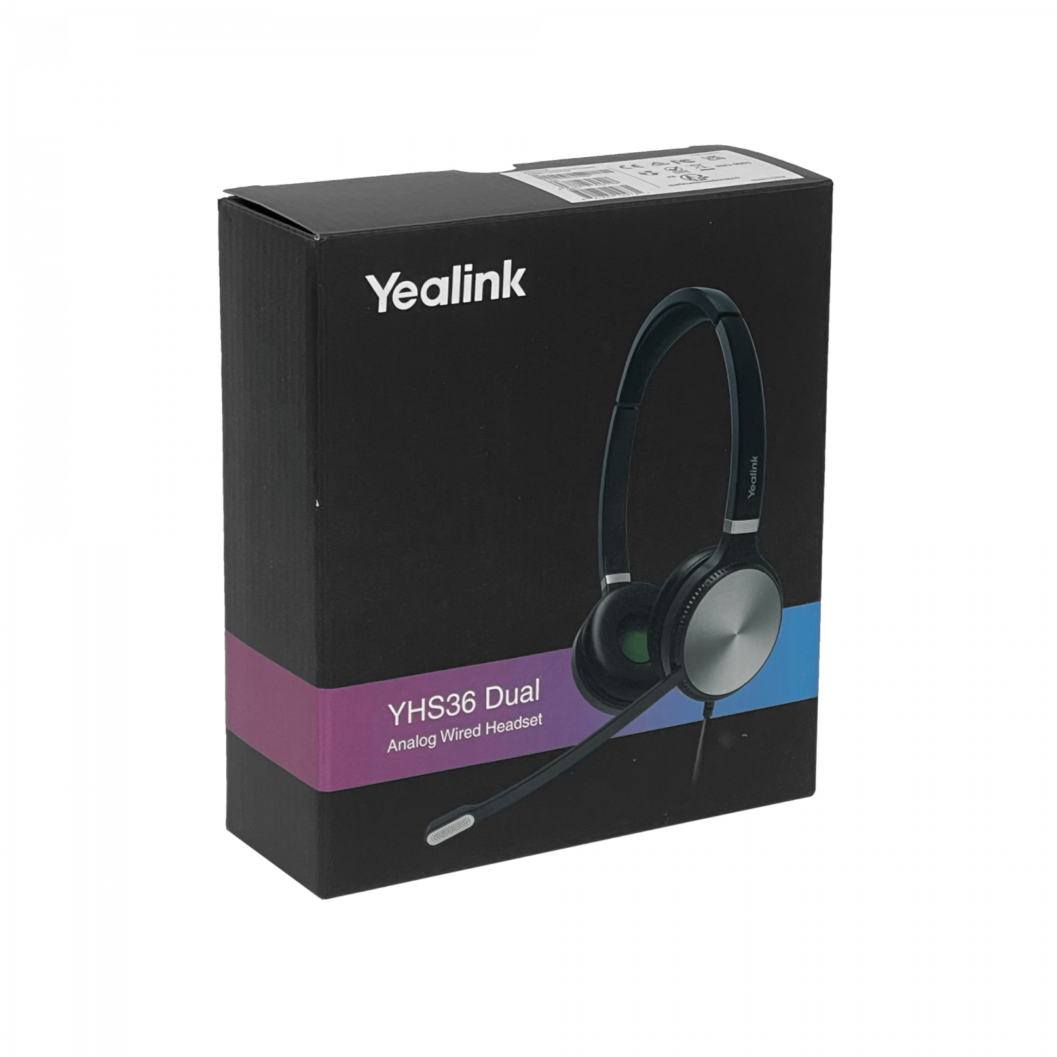 Auriculares Binaurales Yealink YHS36 con Cancelación de Ruido - Cable 2m, Conector RJ9 Teléfonos IP 2
