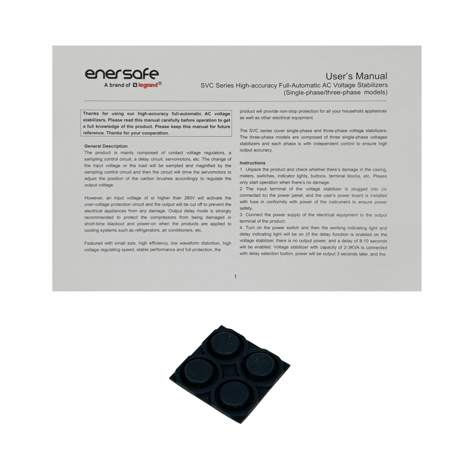 Regulador ENERSAFE AVR5000 5kVA 4500W 0.9, 164-260VAC, Salida Regleta IP20 2