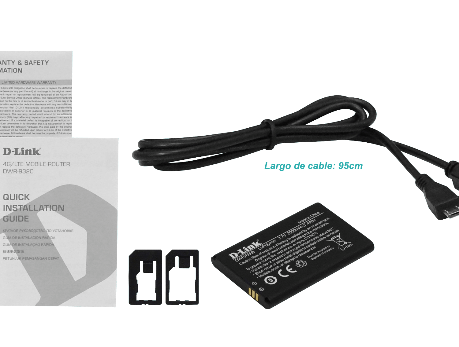 Router Portátil D-Link DWR-932C 4G LTE, Wi-Fi N300, Batería 2000mAh 4