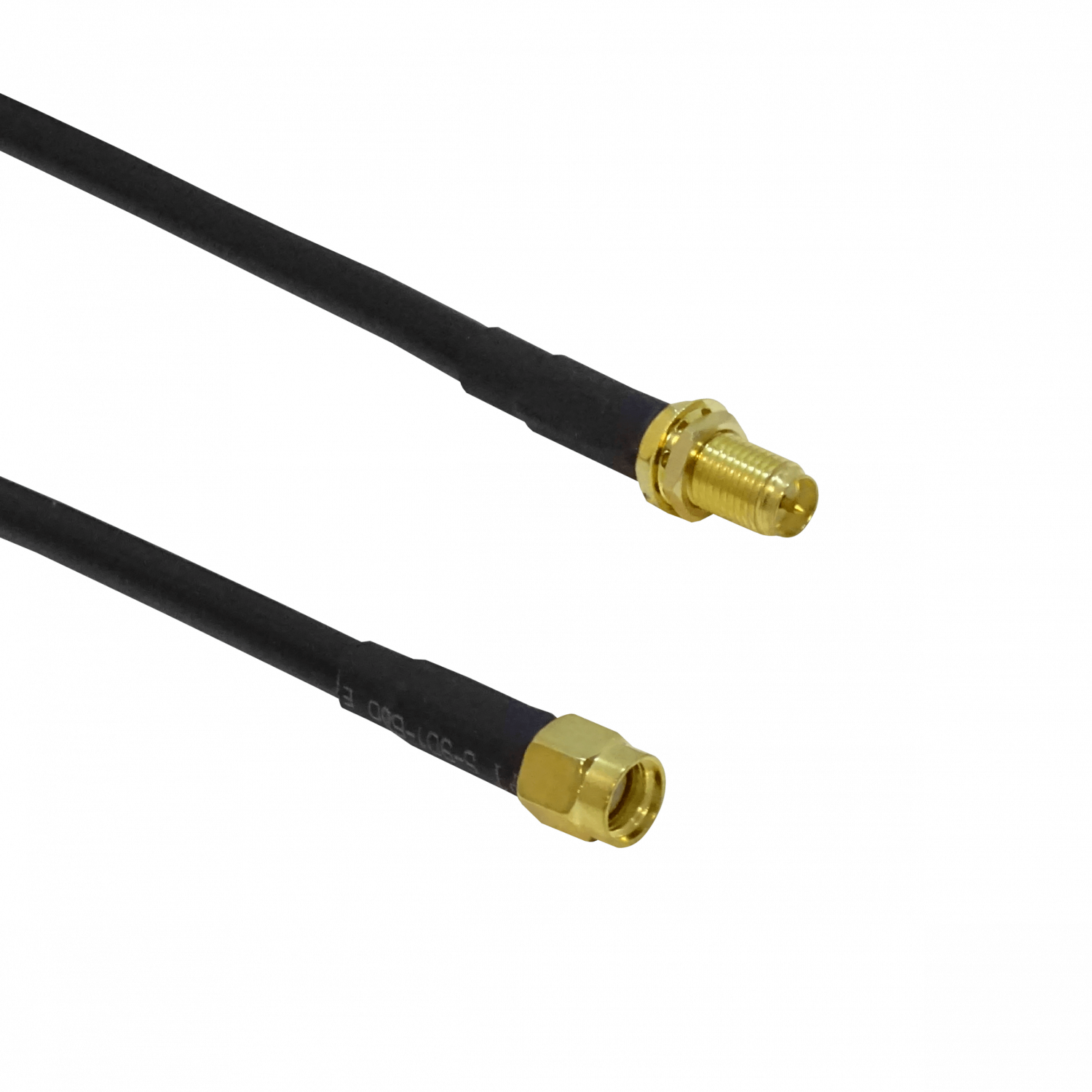 Cable Coaxial 15m, RPSMA-Hembra a RPSMA-Macho, RG58 LMR195, Negro 2
