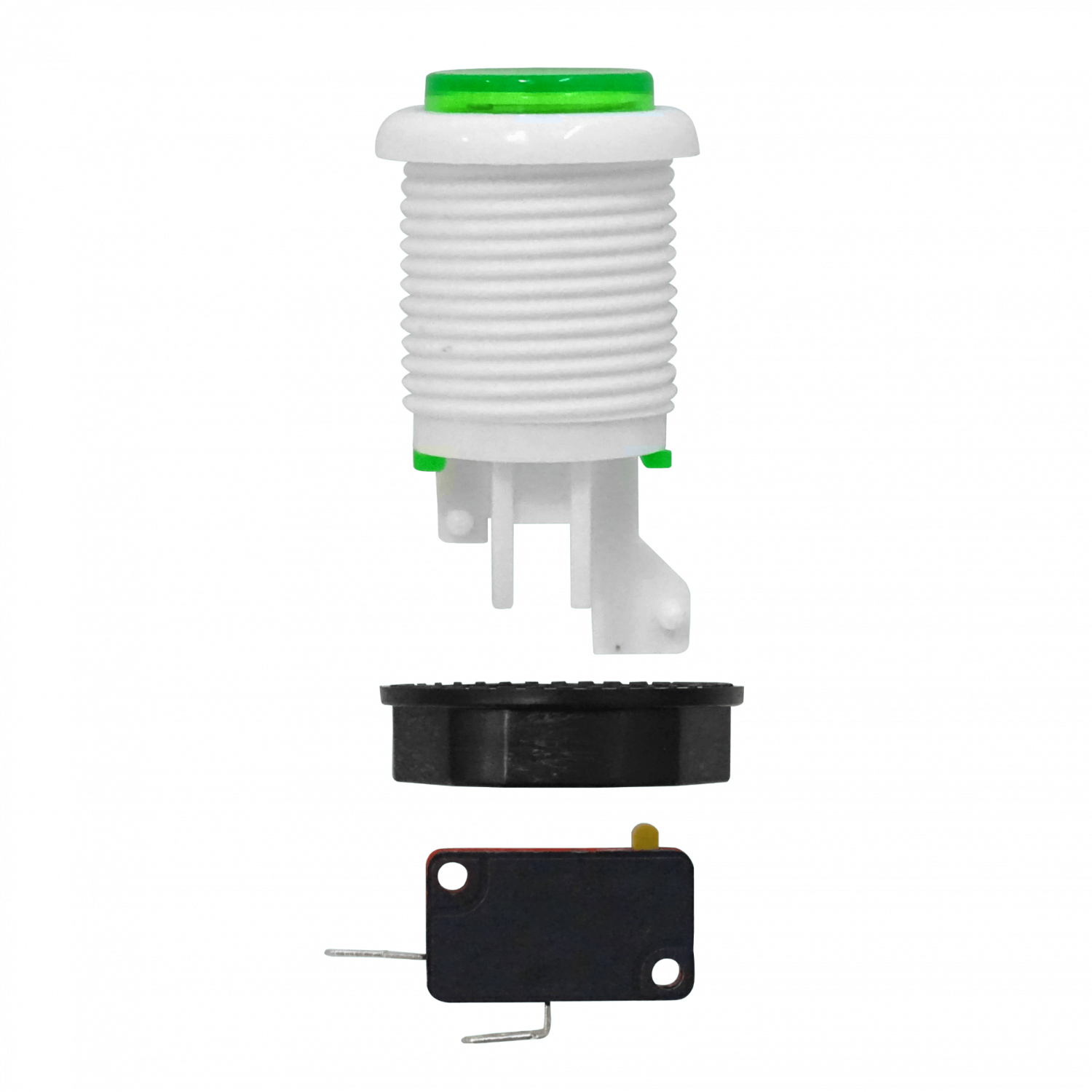 Interruptor Pulsador Arcade Verde 27mm NA N/A 2-pin 4