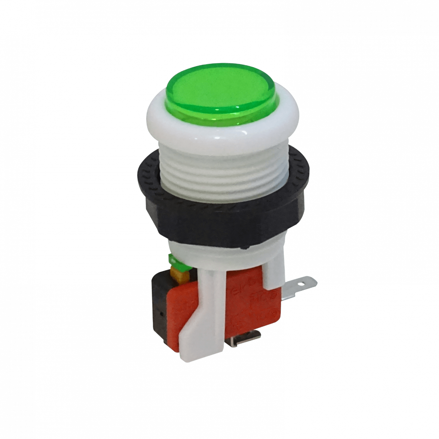 Interruptor Pulsador Arcade Verde 27mm NA N/A 2-pin 5