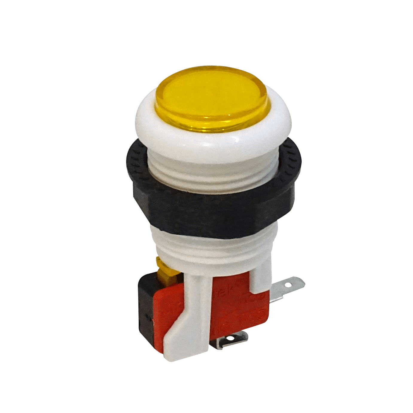 Interruptor Pulsador Arcade Amarillo 27mm NA N/A SPST 2-pin 4