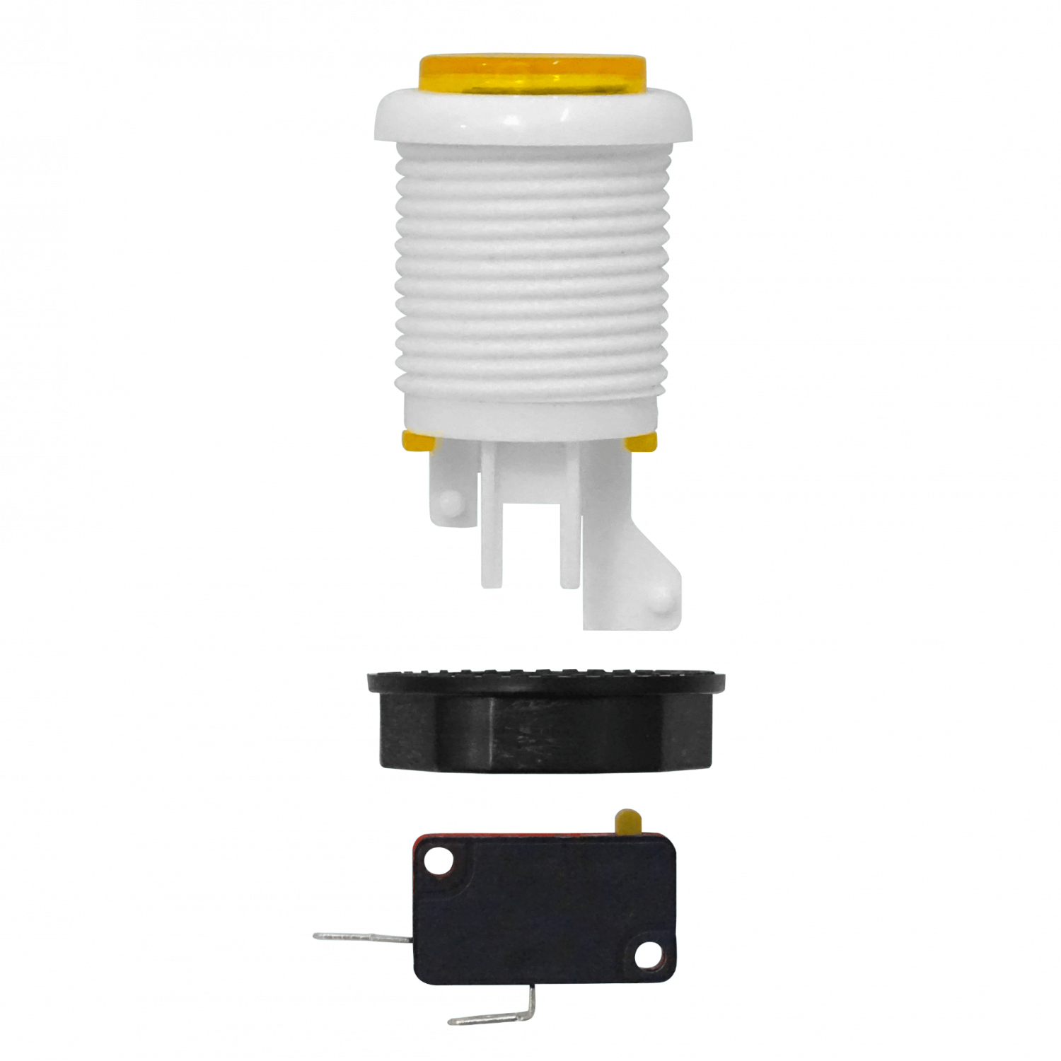 Interruptor Pulsador Arcade Amarillo 27mm NA N/A SPST 2-pin 5