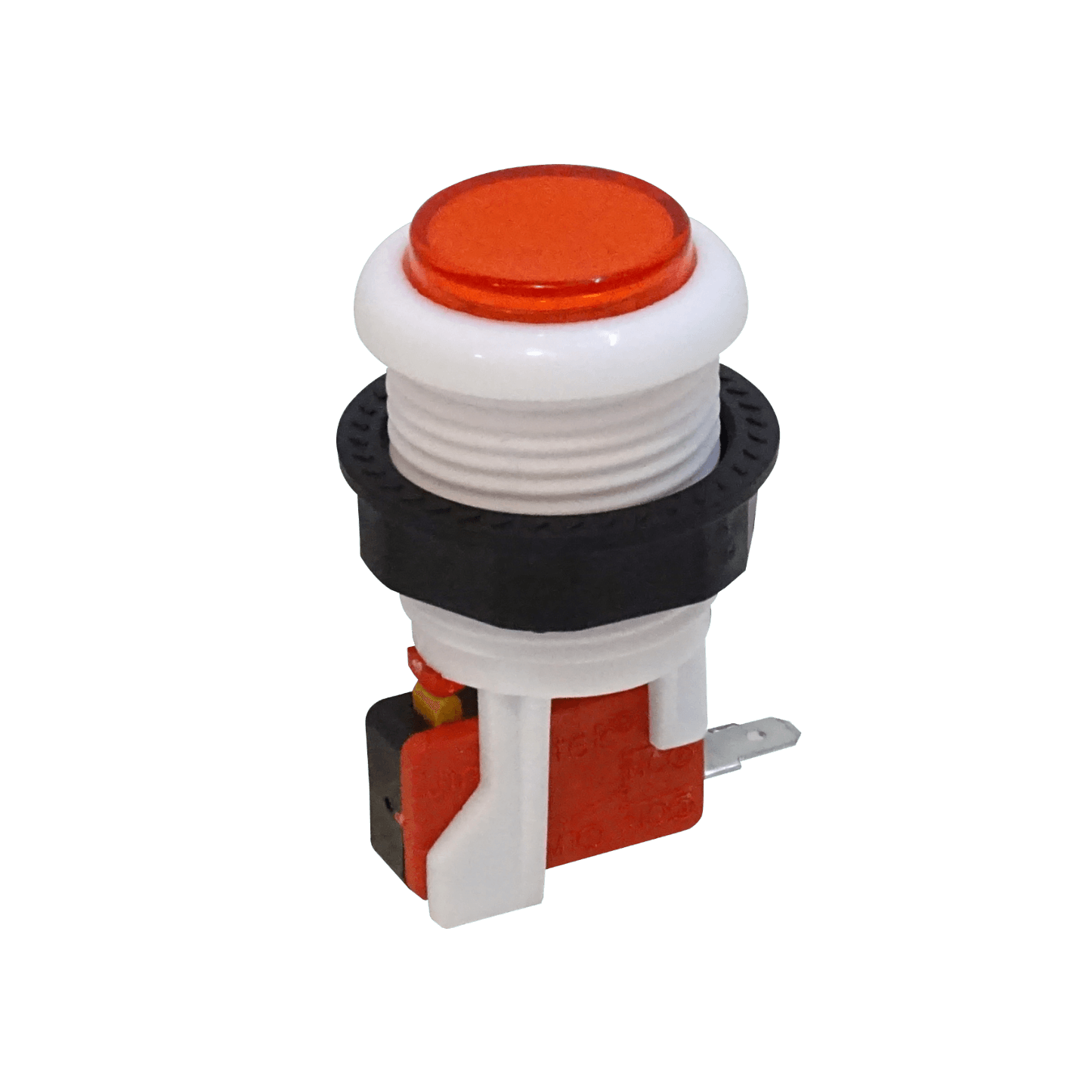 Interruptor Pulsador Arcade Rojo 27mm NA N/A 2-pin 3