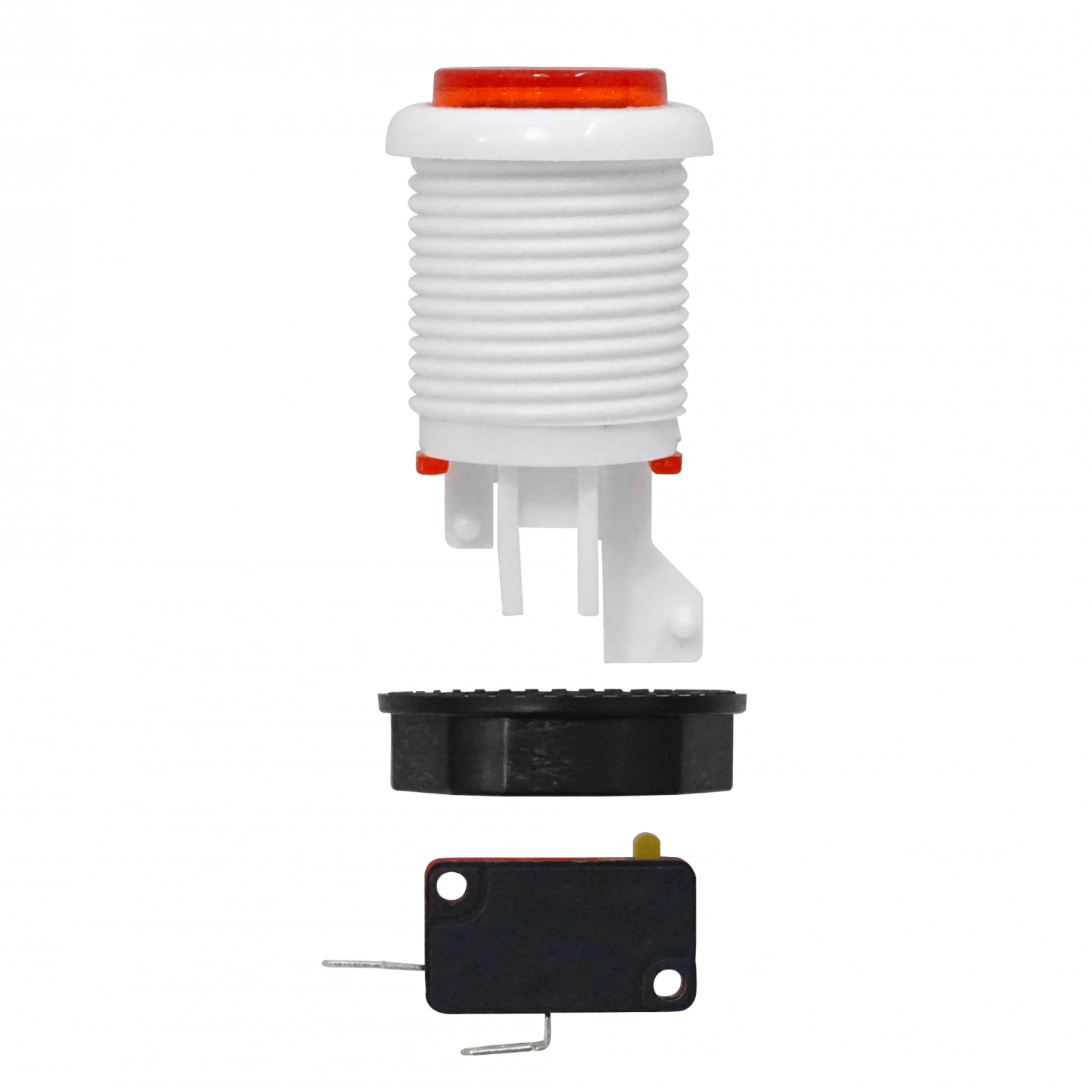 Interruptor Pulsador Arcade Rojo 27mm NA N/A 2-pin 5