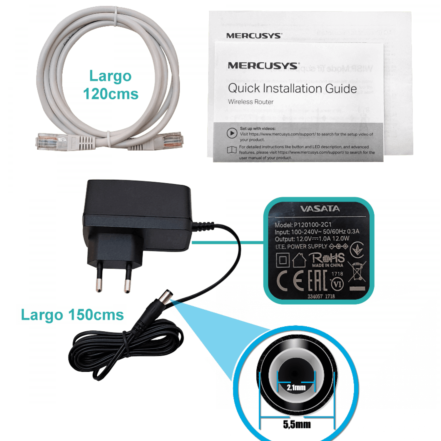 MERCUSYS WiFi6 AX1800 5GHz+2,4GHz 1201+574mbps 4-ant-fija 3-1000 1-WAN 1