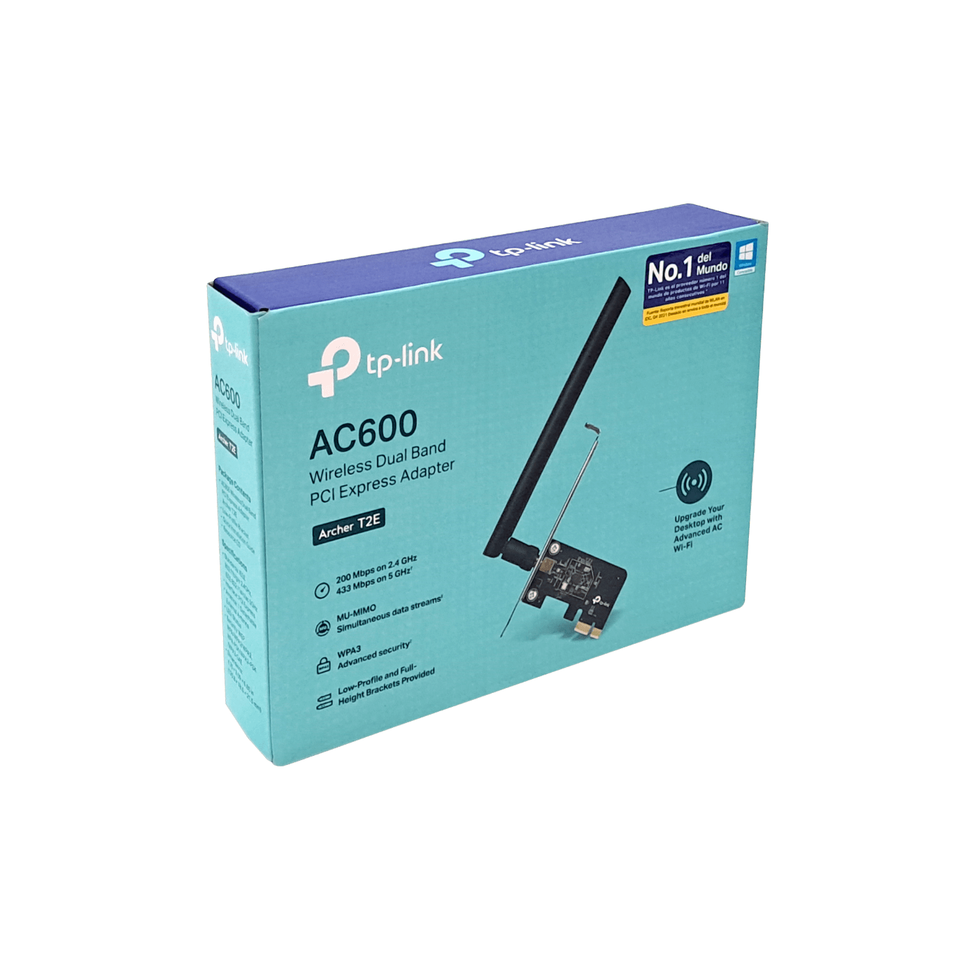Adaptador Wi-Fi PCIe TP-Link Archer T2E AC600 de alta potencia, Compatible con MU-MIMO 3