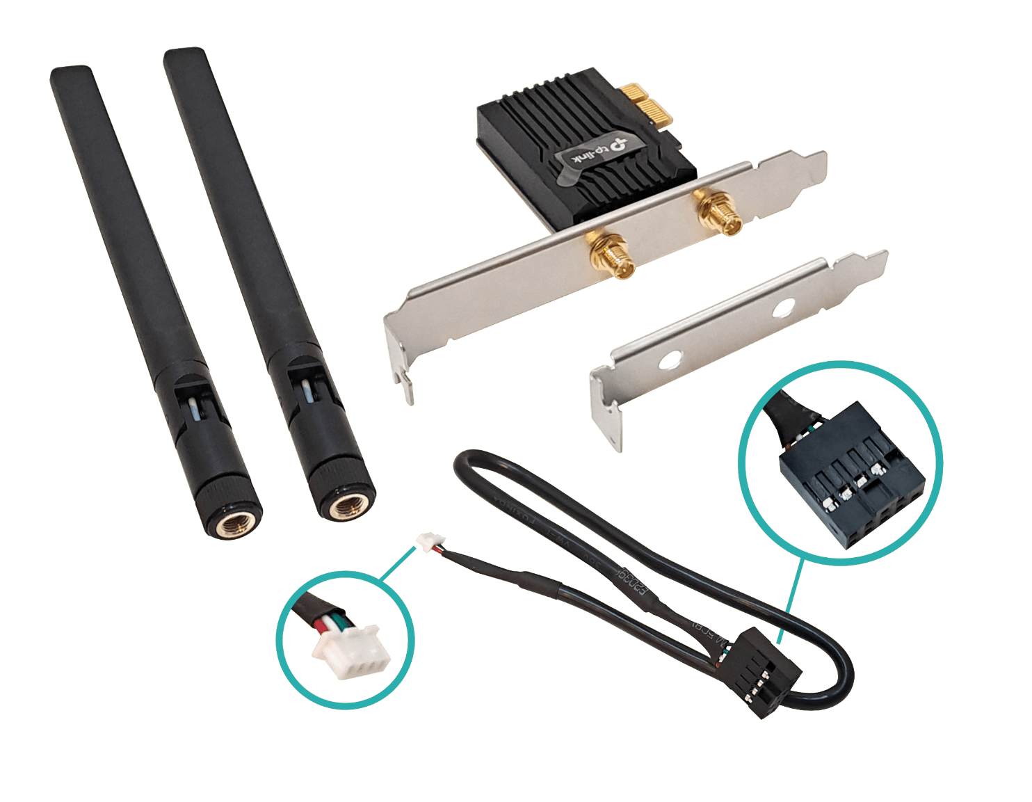 Tarjeta de Red Wi Fi PCIe TP-Link Archer TX55E Wi-Fi 6 AX3000 con Bluetooth 5.2 3