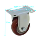 Rueda 3-pulgadas Roja Fija Soporta-30Kg 65x95x105mm - Miniatura 1