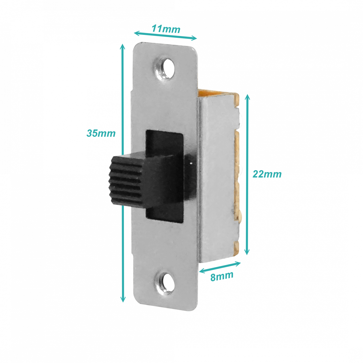 Interruptor 2P3T 3-pin 2-pos Slide 250V/3A 125V/6A 2-JK-332 1