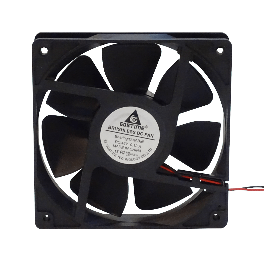 Ventilador para PC 12x12x2.5cm, 48V DC, 0.12A, 3500RPM, Rodamiento Turbina GDA12025 1