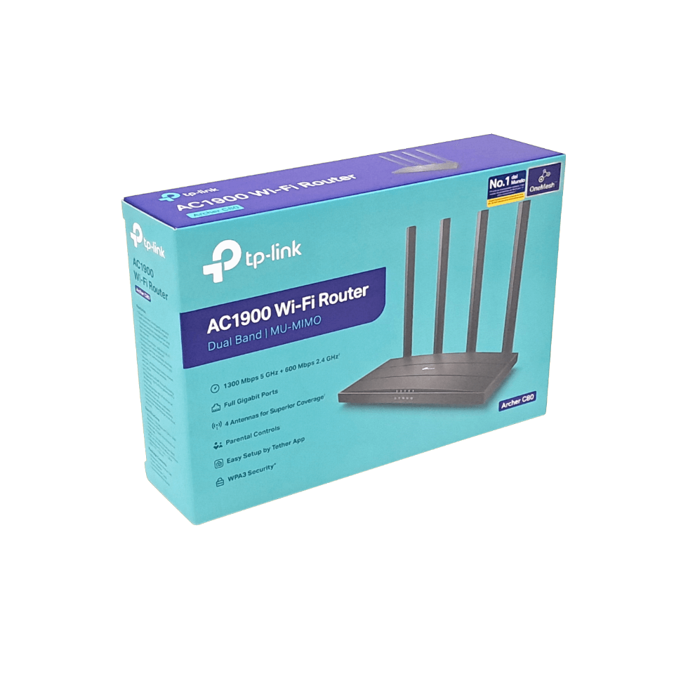 Router WiFi AC1900 MU-MIMO TP-Link Archer C80 - 1xWAN Gigabit, 4xLAN Gigabit, Beamforming 1