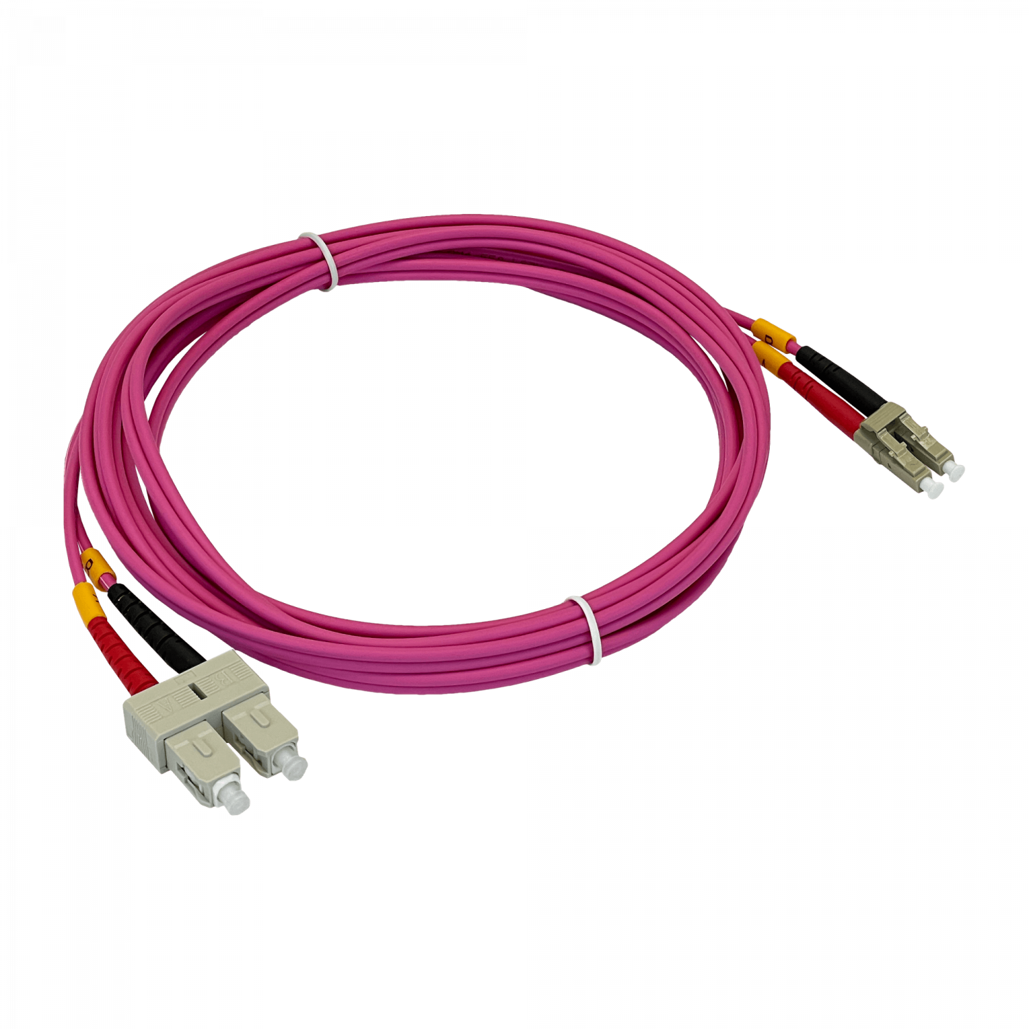 LSZH 3mt LC-SC OM4 MultiModo MM Duplex Jumper Fibra 50/125um 3,0mm 3