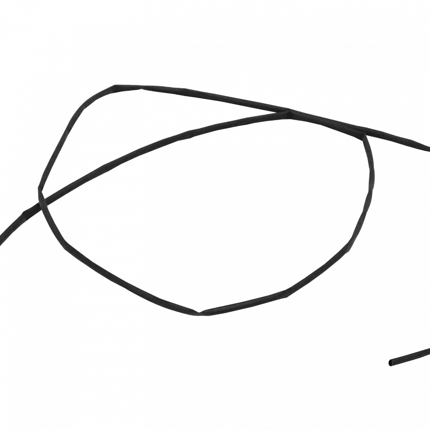 Negro 2mm 1mt 2a1 Termo Contractil Termoretractil PE 2,0mm 2.0mm 1