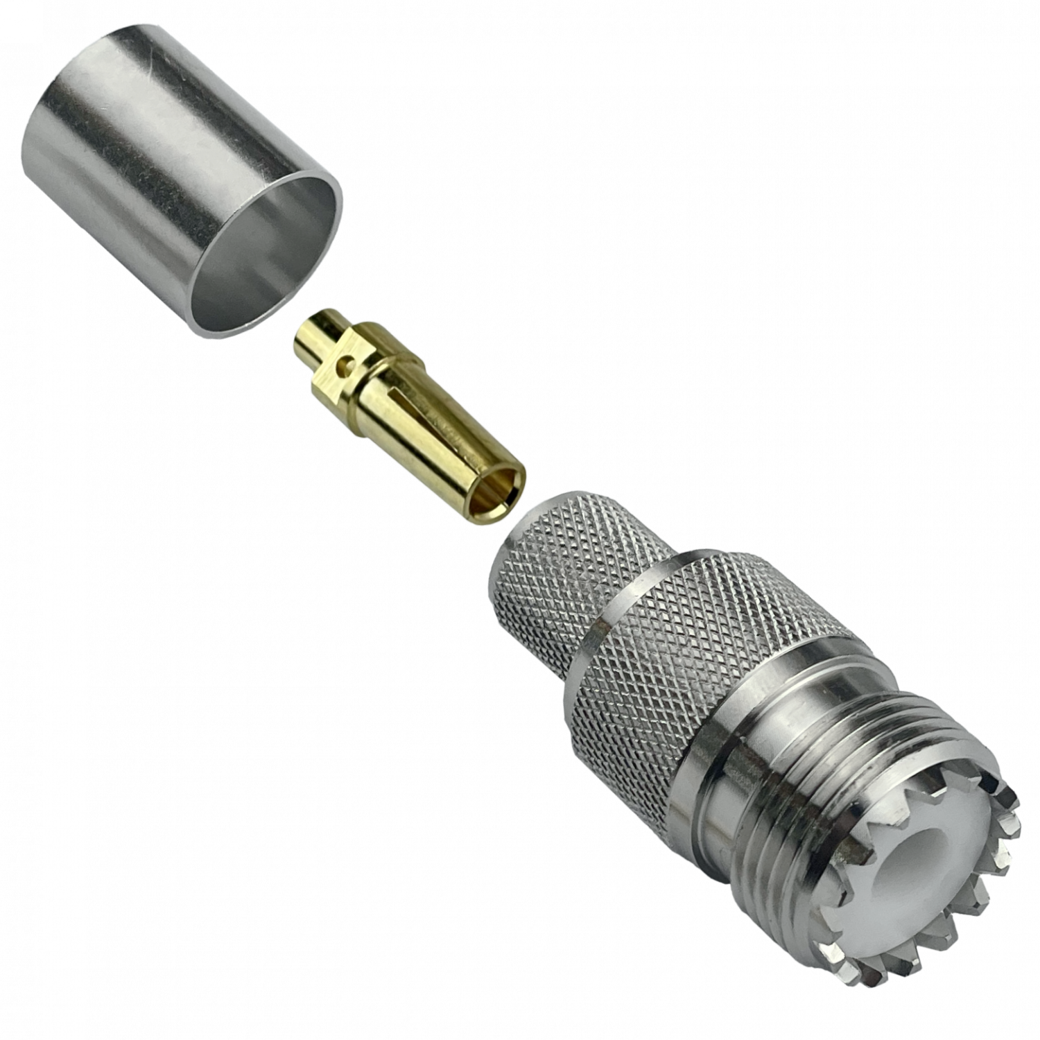 Conector UHF GENERICO UH4C hembra LMR400 RG8 PL259 crimpeable CA400 2