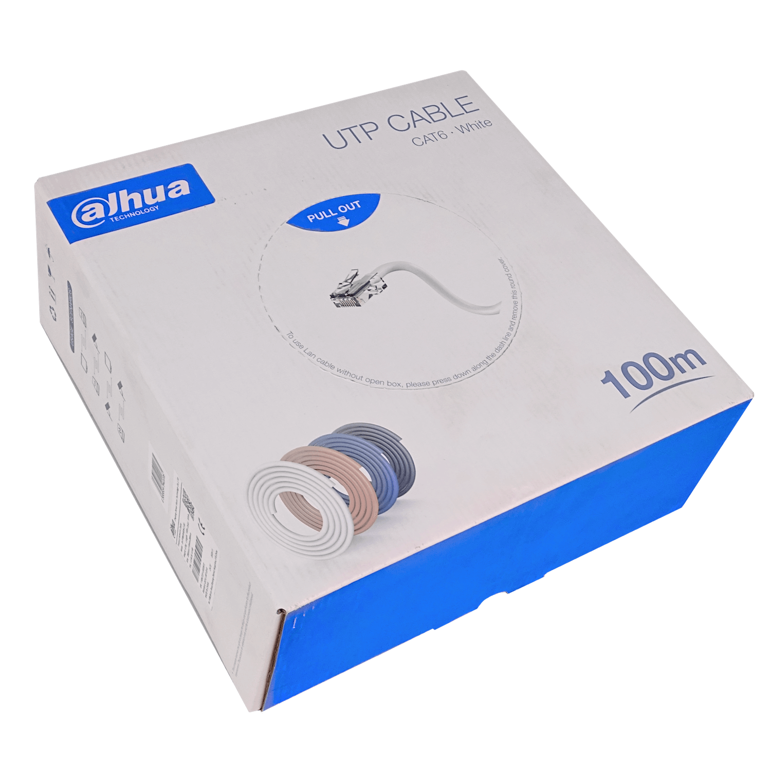 DAHUA 100m Cat6 Blanco PVC Cable UTP Unifilar Cobre AWG24 PFM920I-6UN 2