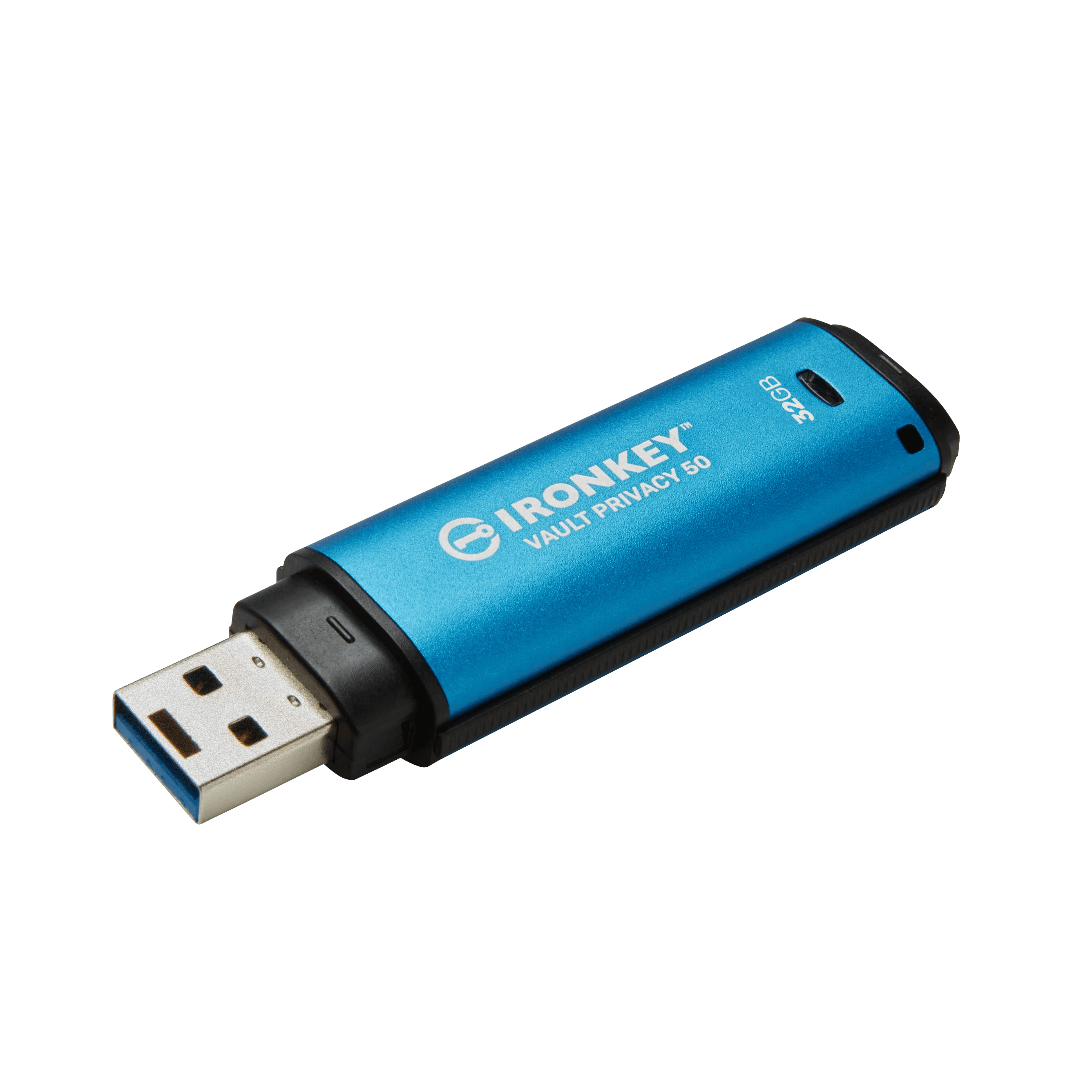 Pendrive Kingston IronKey VP50, 32GB, Encriptación XTS-AES 256 bits, USB 3.2, Azul 5