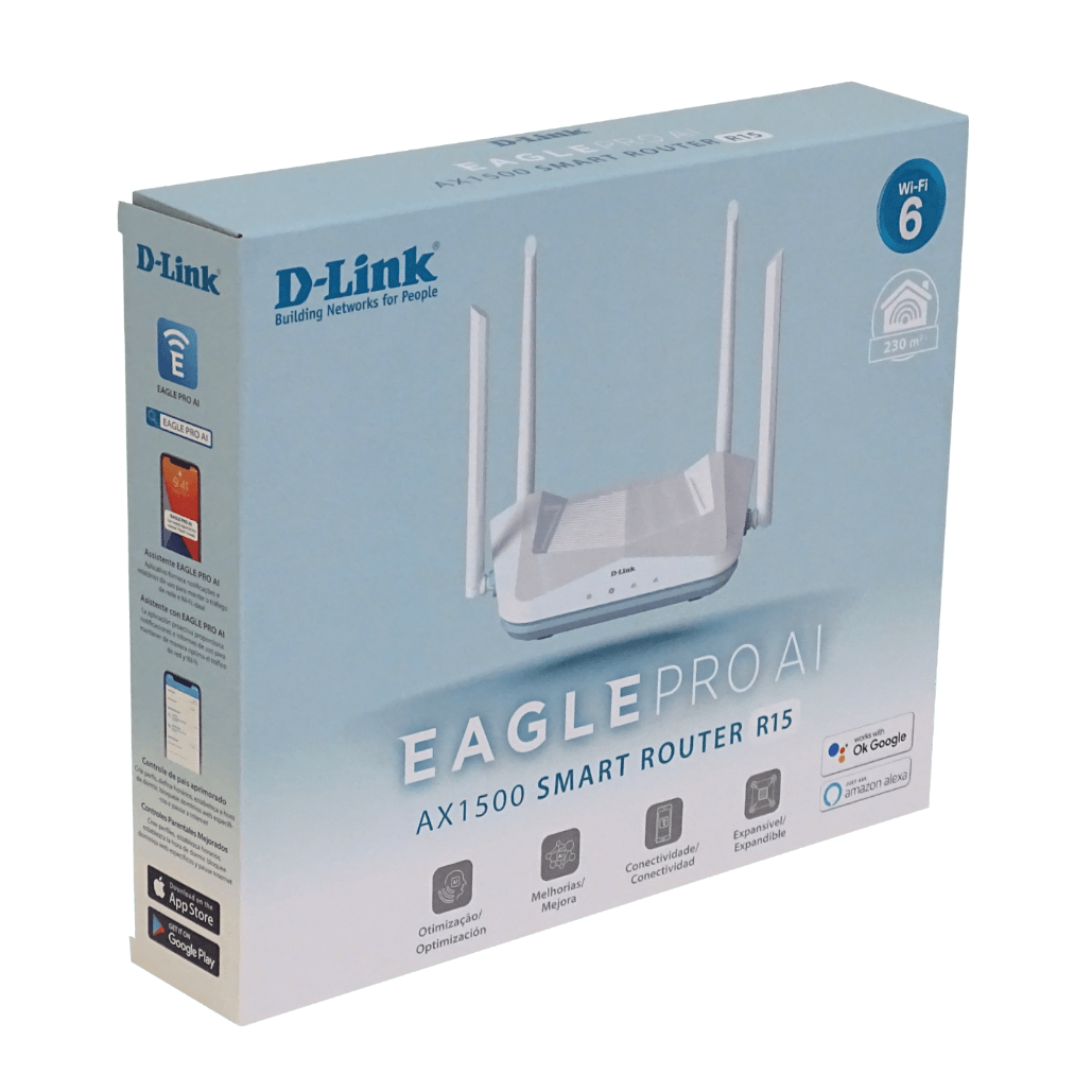 Router D-Link R15 AX1500, Wi-Fi 6, AI, 1.5Gbps, MU-MIMO 1