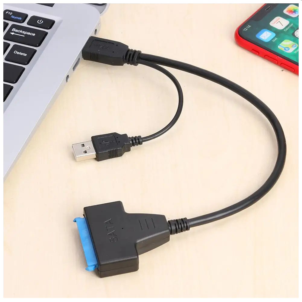 Adaptador SATA 1-USB3.0 DiscoDuro Externo 2,5/3,5 req-12 USB2.0 1