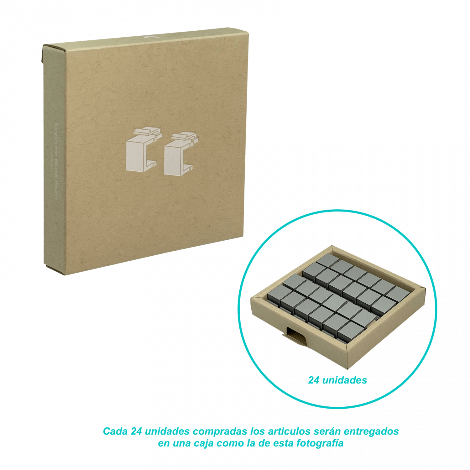 Tapa Ciega para Keystone Gris Ubiquiti Keystone Blank Insert UACC 4