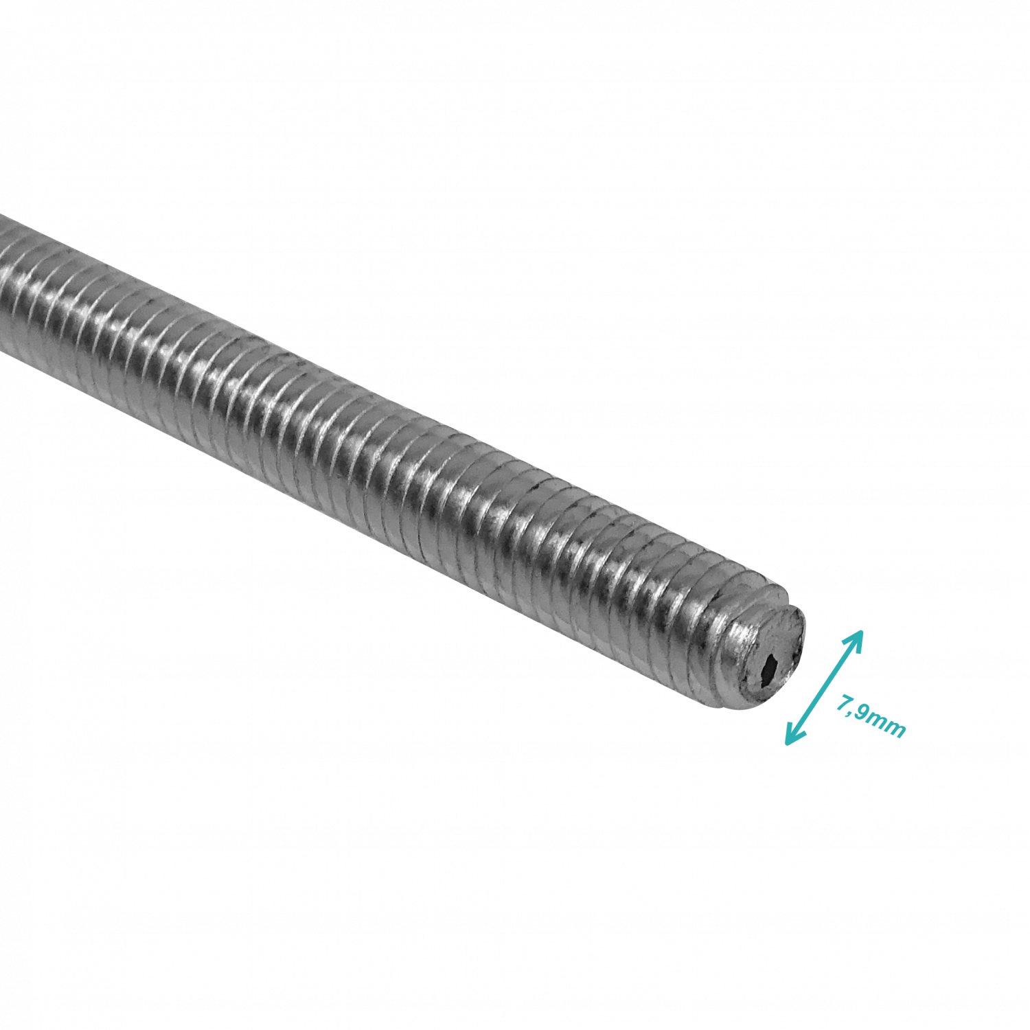 Hilo Sinfin Zinc 100cm Esparrago 7,94mm, 5/16pulgadas x1mt, Barra Hilada 1
