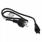 Trebol-C5-Hembra I-Macho Cable Poder I=Argentina/Australia 1,2-1,8mt  - Miniatura 2