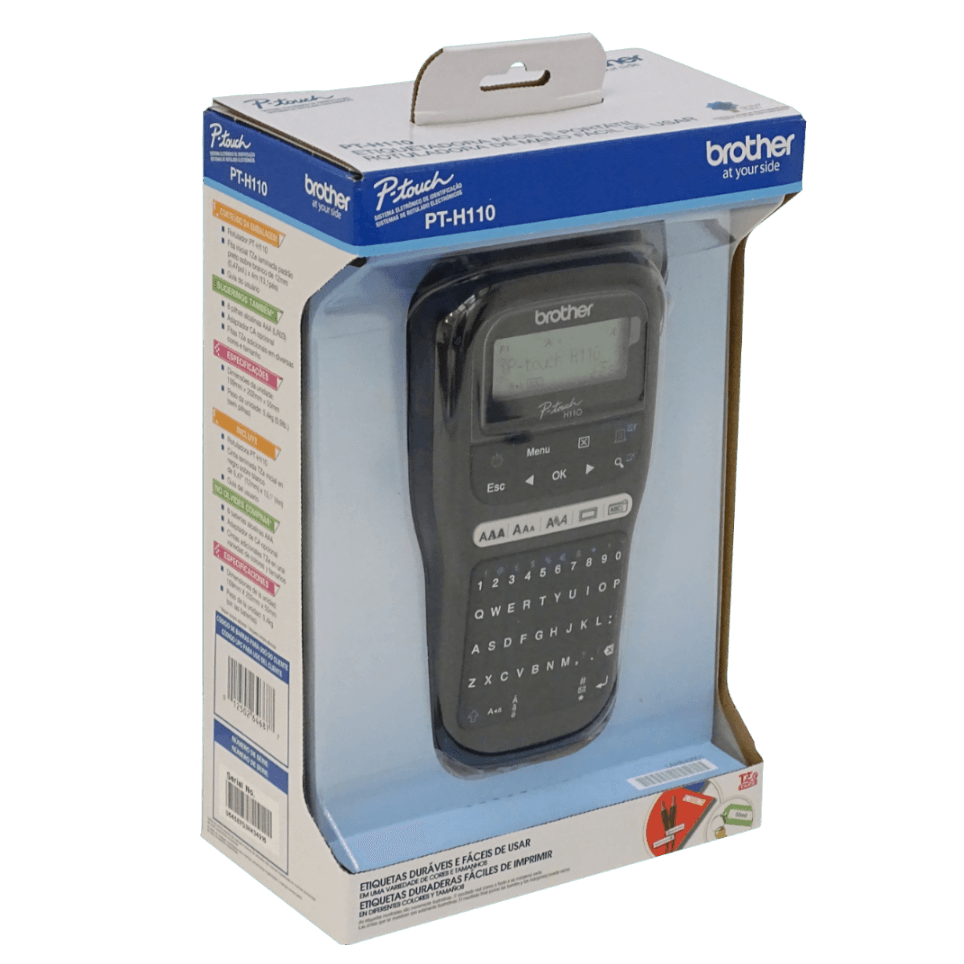 Rotuladora Brother PT-H110BK QWERTY negra TZe 3 5 a 12mm 3